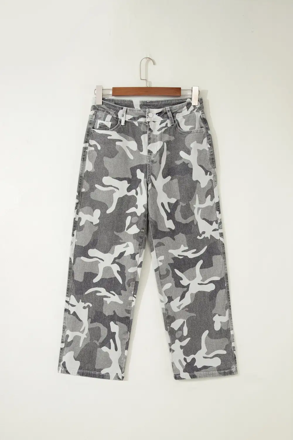 Women's Camo Pattern Cotton Denim Shift Jeans