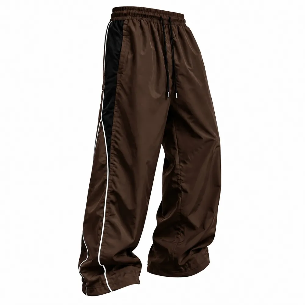 Men's American street-style wide-leg casual trousers