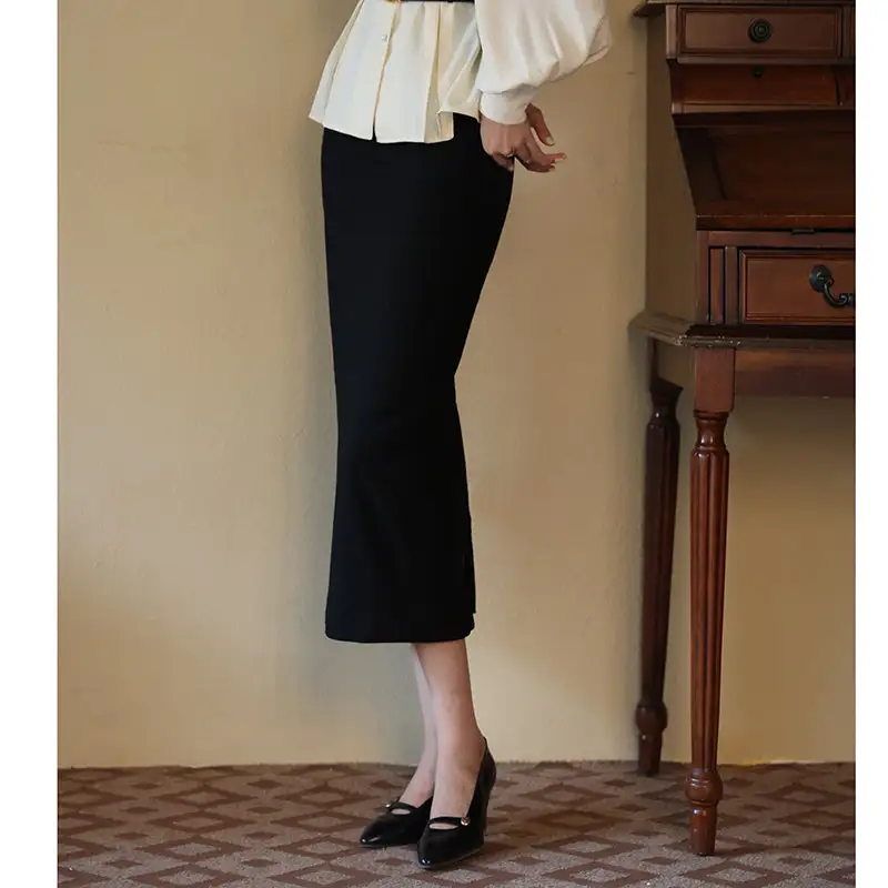 Minimal Relaxed Everyday Casual Polyester Skirt