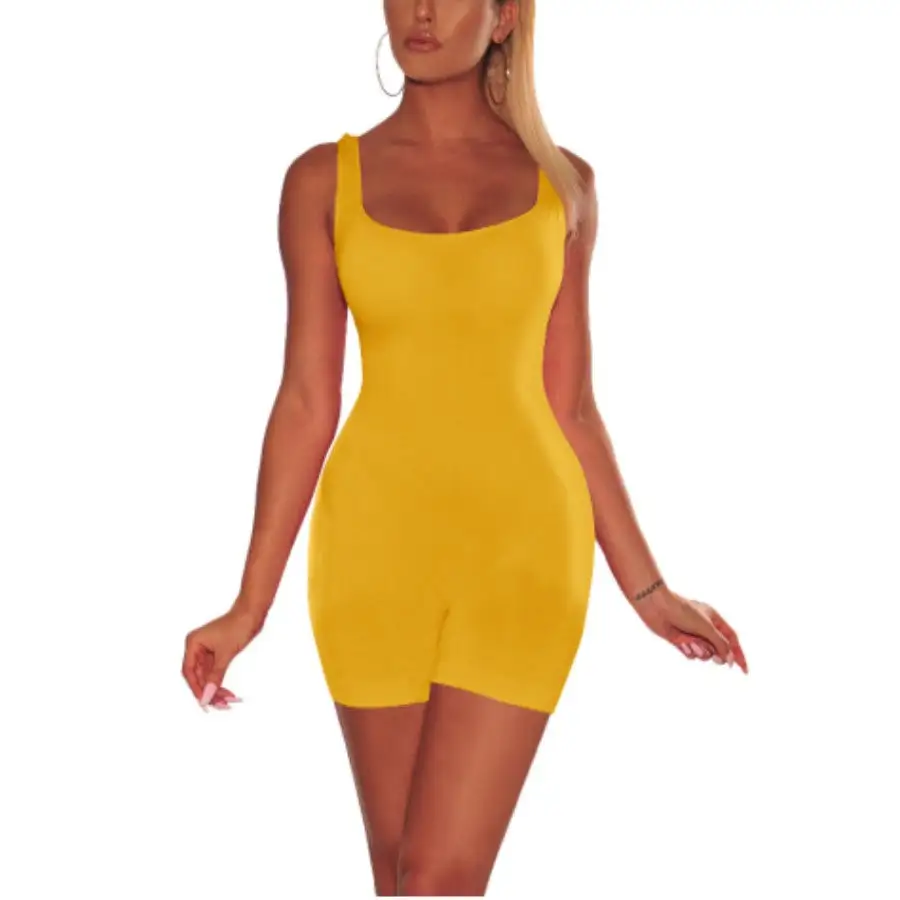 Thick Strap Scoop Neck Romper