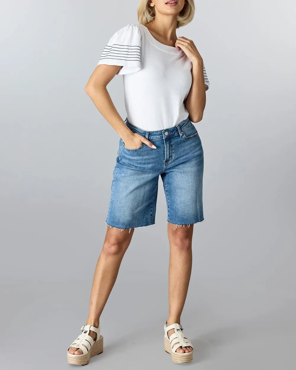 High Rise Wide Leg Short