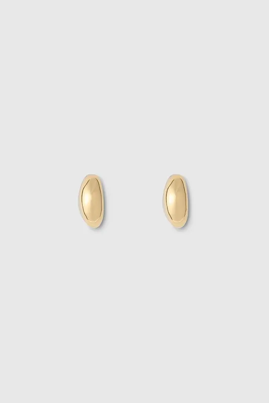 Gold Polished Huggie Earrings