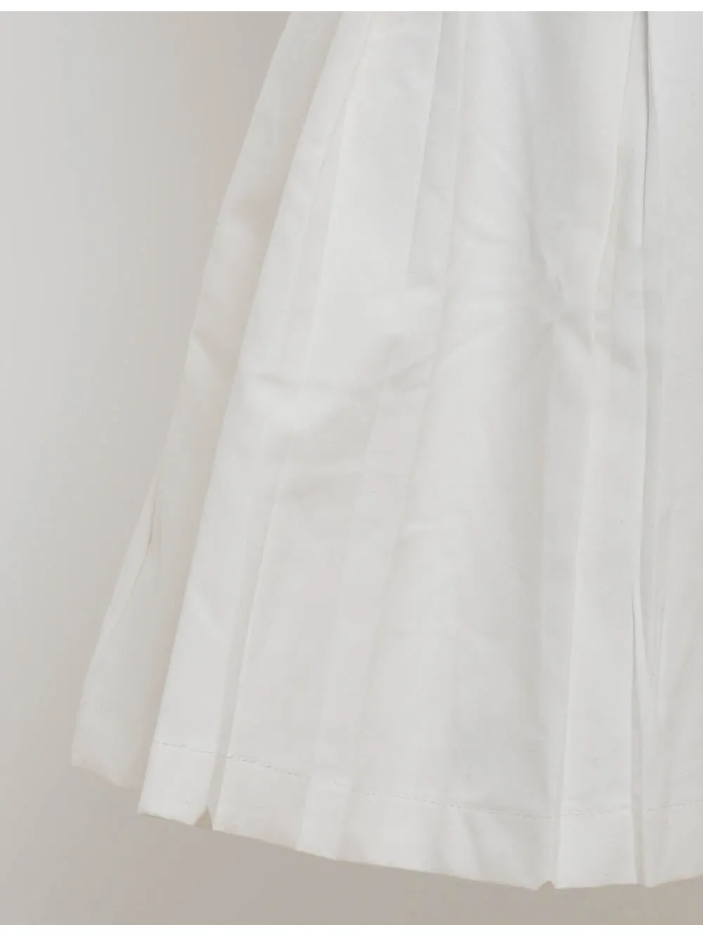 Sailor Collar Lace Trim Solid Color Pleated Mini Dress