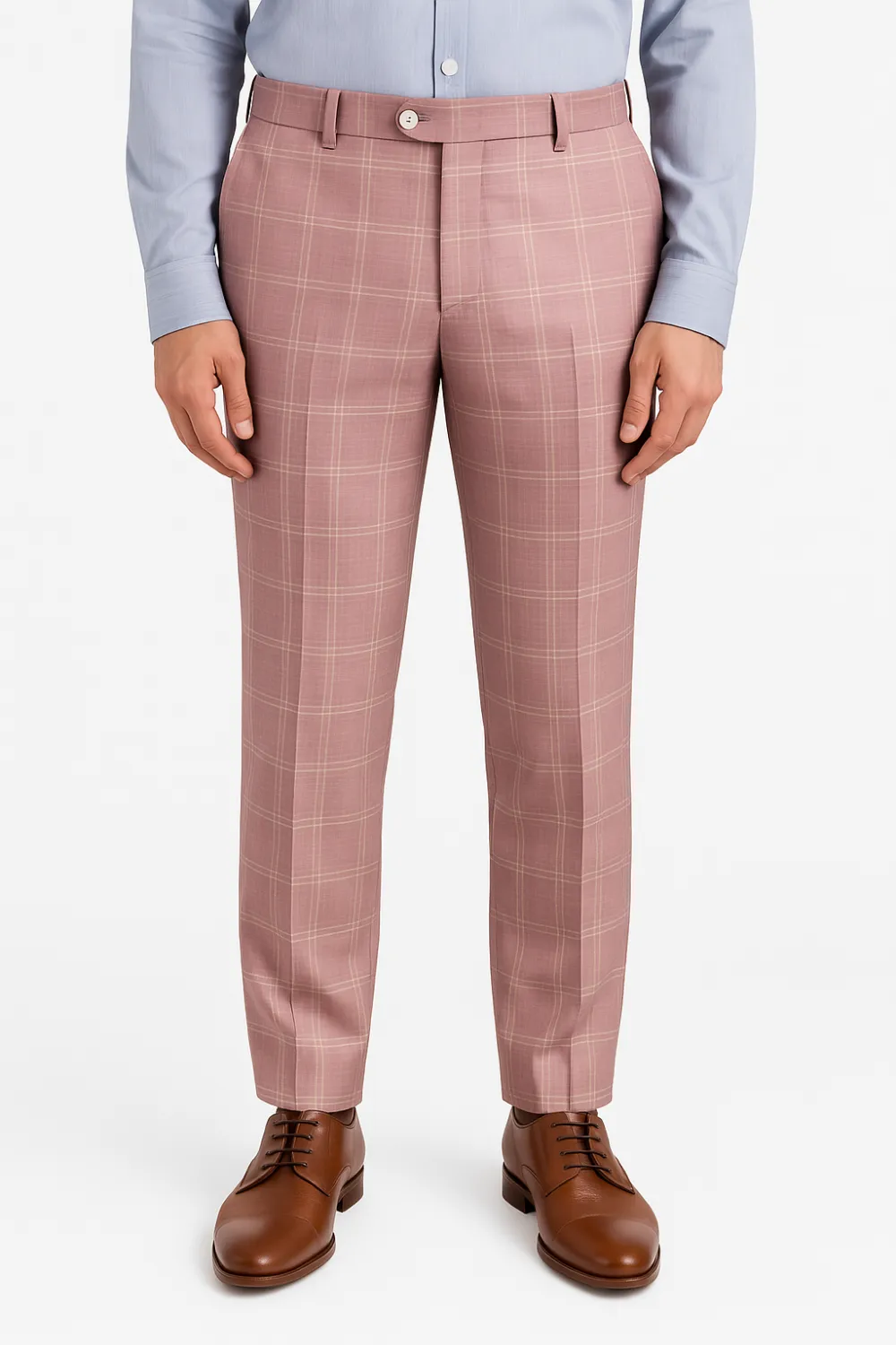 Refined Linen Flat Front Regular Rise Traditional Fit Trousers