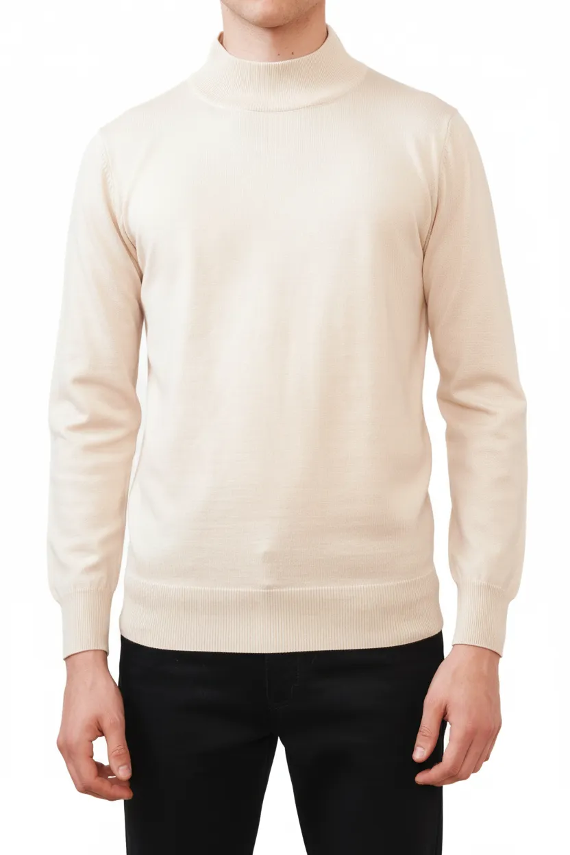 Refined Slim Fit Viscose Turtleneck Sweater