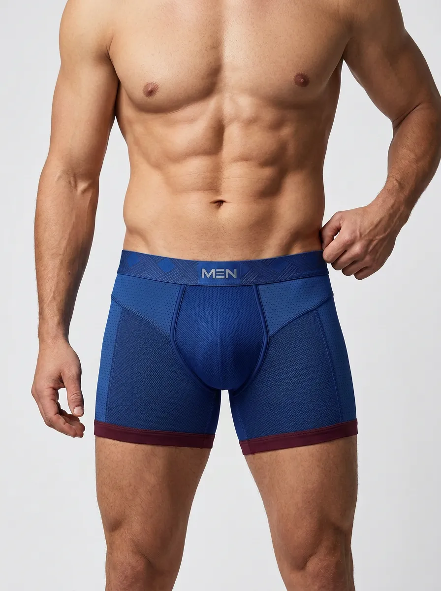 Men's Ergonomic Performance Charcoal Indigo U-Pouch Briefs