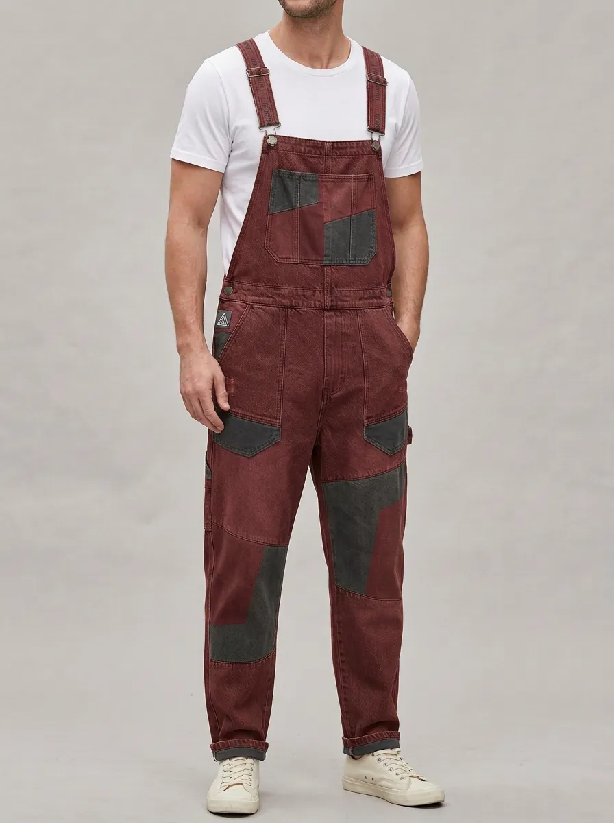 Patchwork Utility Overalls