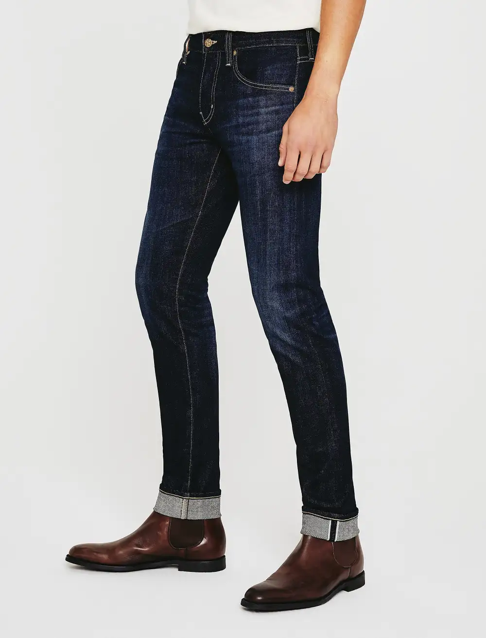 Men's Tailored Slim Mid Rise Comfort Stretch Jeans