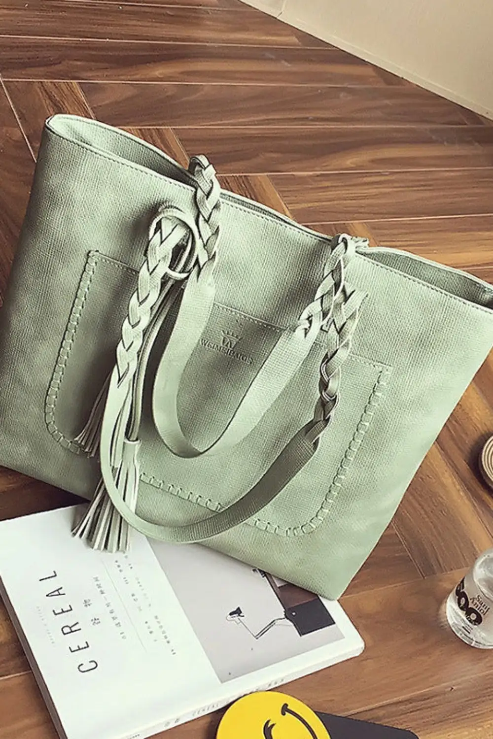 Sleek Horizontal Square Tote Bag Minimalist Handbags for Women