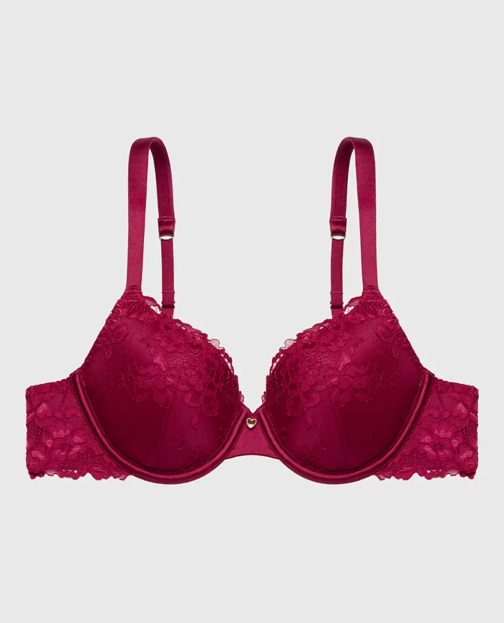 Minimal Full Coverage Lightly Lined Bra With Romantic Lace