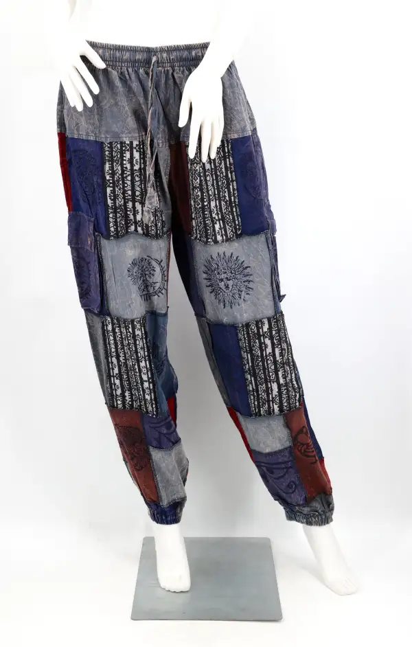 Women's Clean Line Harem Cargo Patchwork Cargo Pants