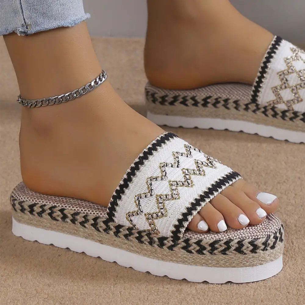 Platform Braided Heeled Sandals