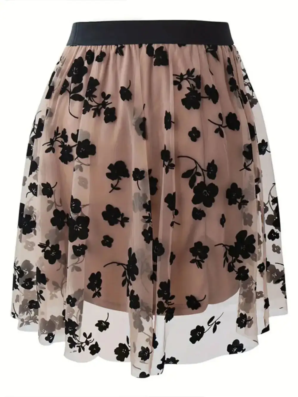 Floral High Waist Mini Skirt
