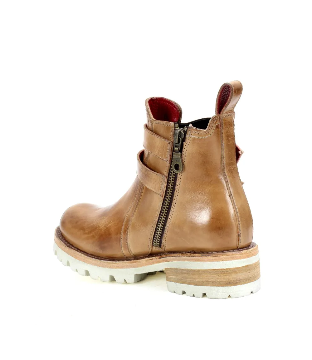 Side-Zip Buckled Rugged Everyday Boots