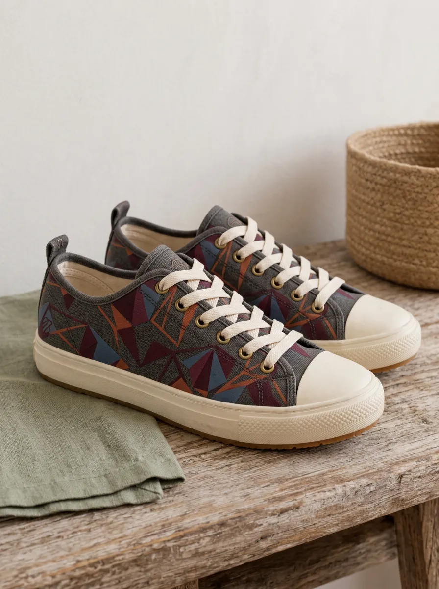 Men's Street Geometric Pattern Patterned Minimal Canvas Shoes