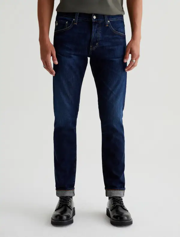 Men's Tailored Slim Mid Rise Cuffed Jeans