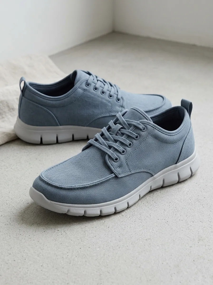 Men's Textured Casual Solid Color Lightweight Canvas Shoes