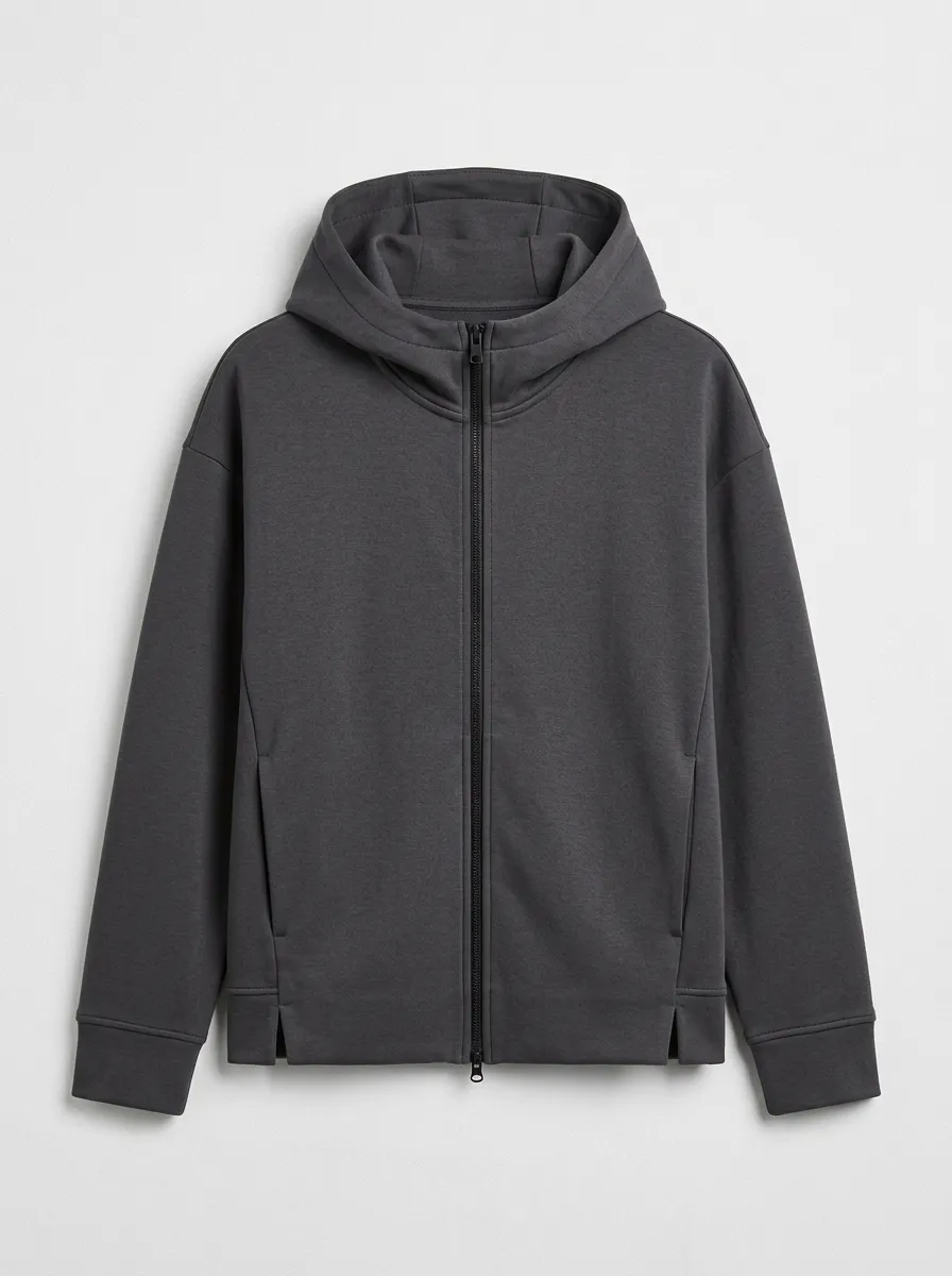 Everyday Zip-Up Minimalist Solid Style Men's Hoodie