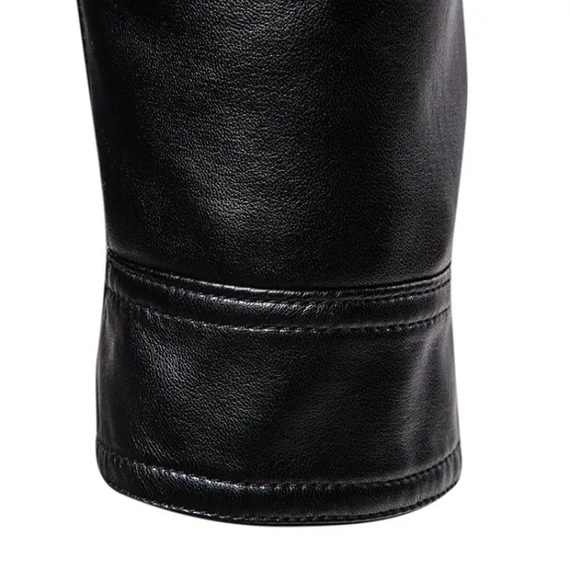 Rugged Pocket Leather Jacket
