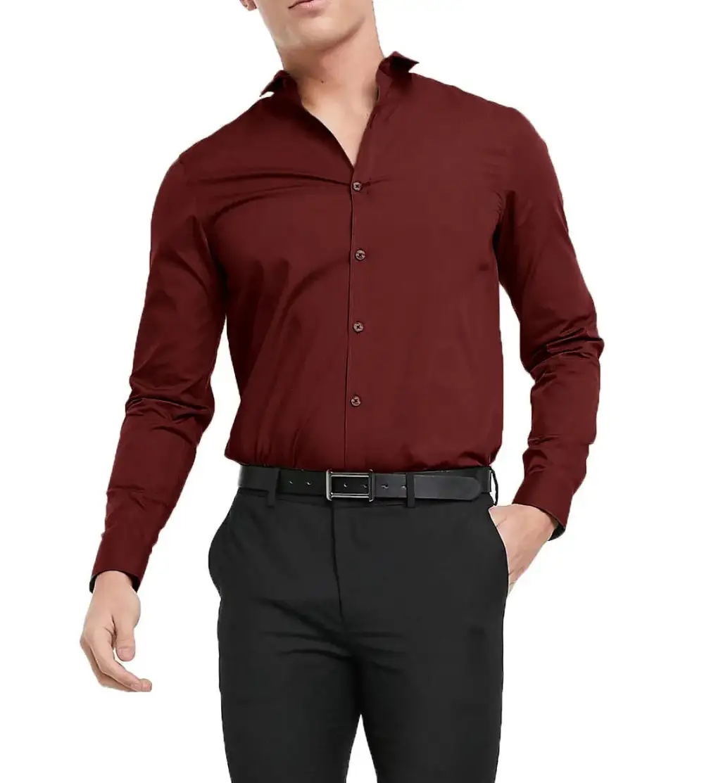Elegant Long Sleeve Slim Fit Casual Dress Shirt