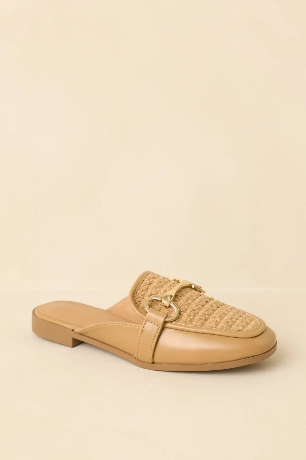 Faux Leather Leather Mules