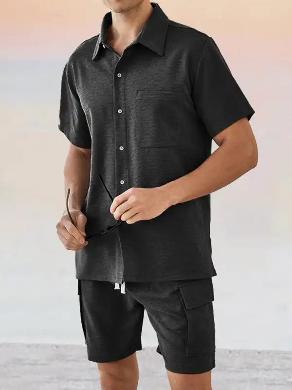 Leisure Texture Shirt Set