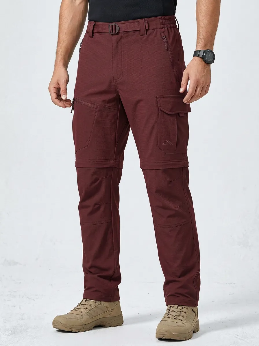 Men's Outback Trail Multi-Pocket Waterproof Zip-Off Tactical Cargo Pants