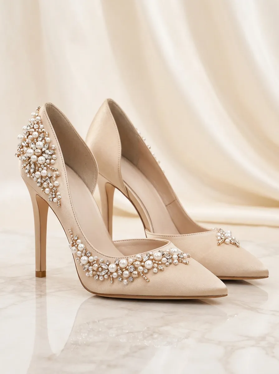 Rhinestone Pearl Women's Formal High Heels