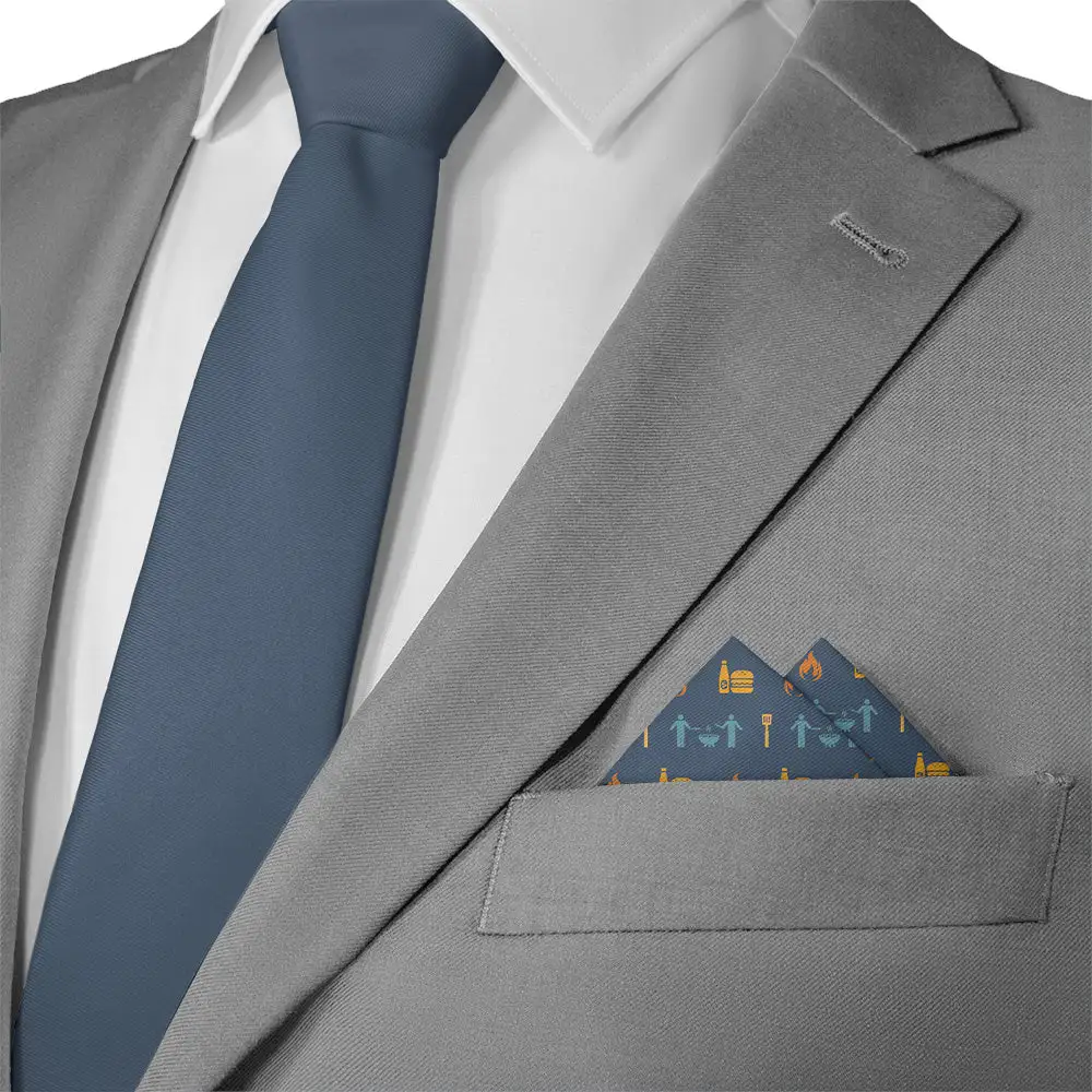 Dapper Smart Novelty Food And Drink Motif Pocket Square