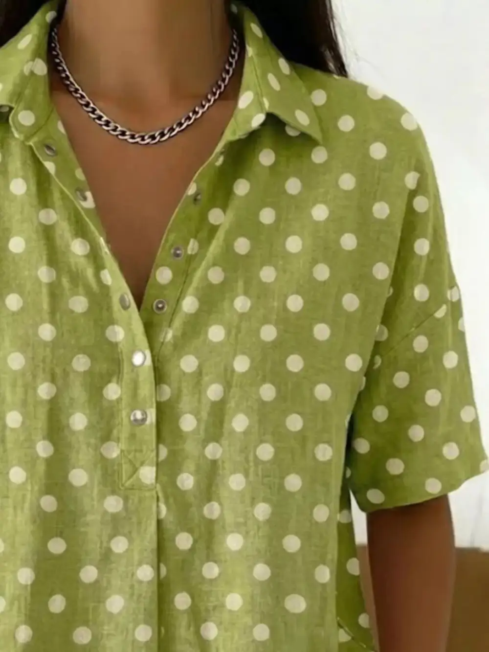 Polka Dot Short Sleeve Shirt