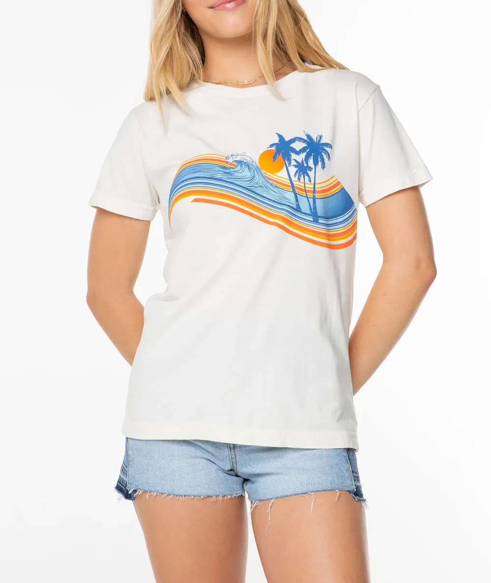 Front-Colorful Cartoon Print T-Shirt