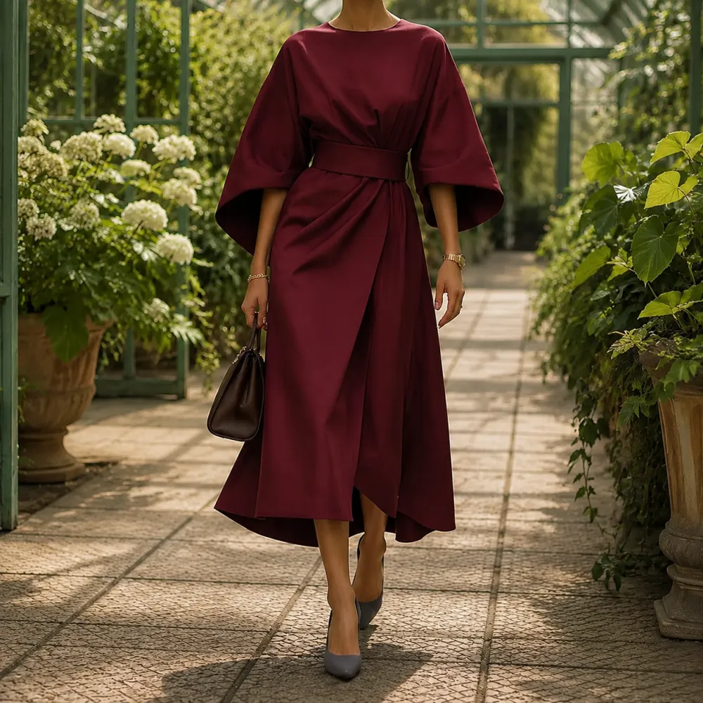 Graceful Refined Women's Midi Dress