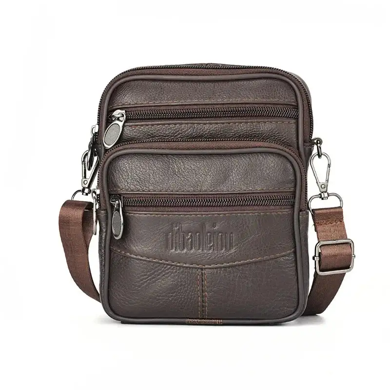 Classic Brown Leather Everyday Messenger Bag