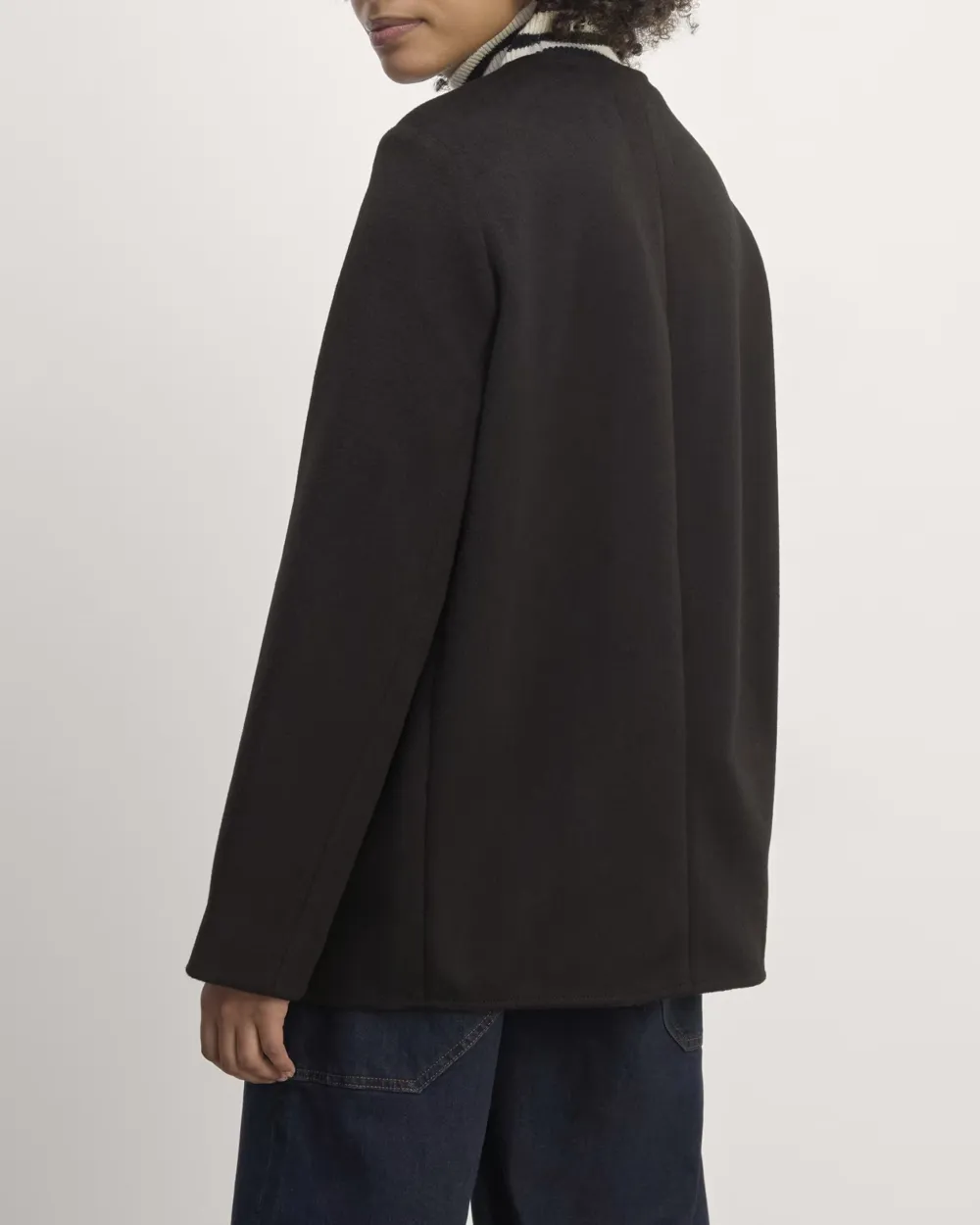 Short Wool Coat With Lapel