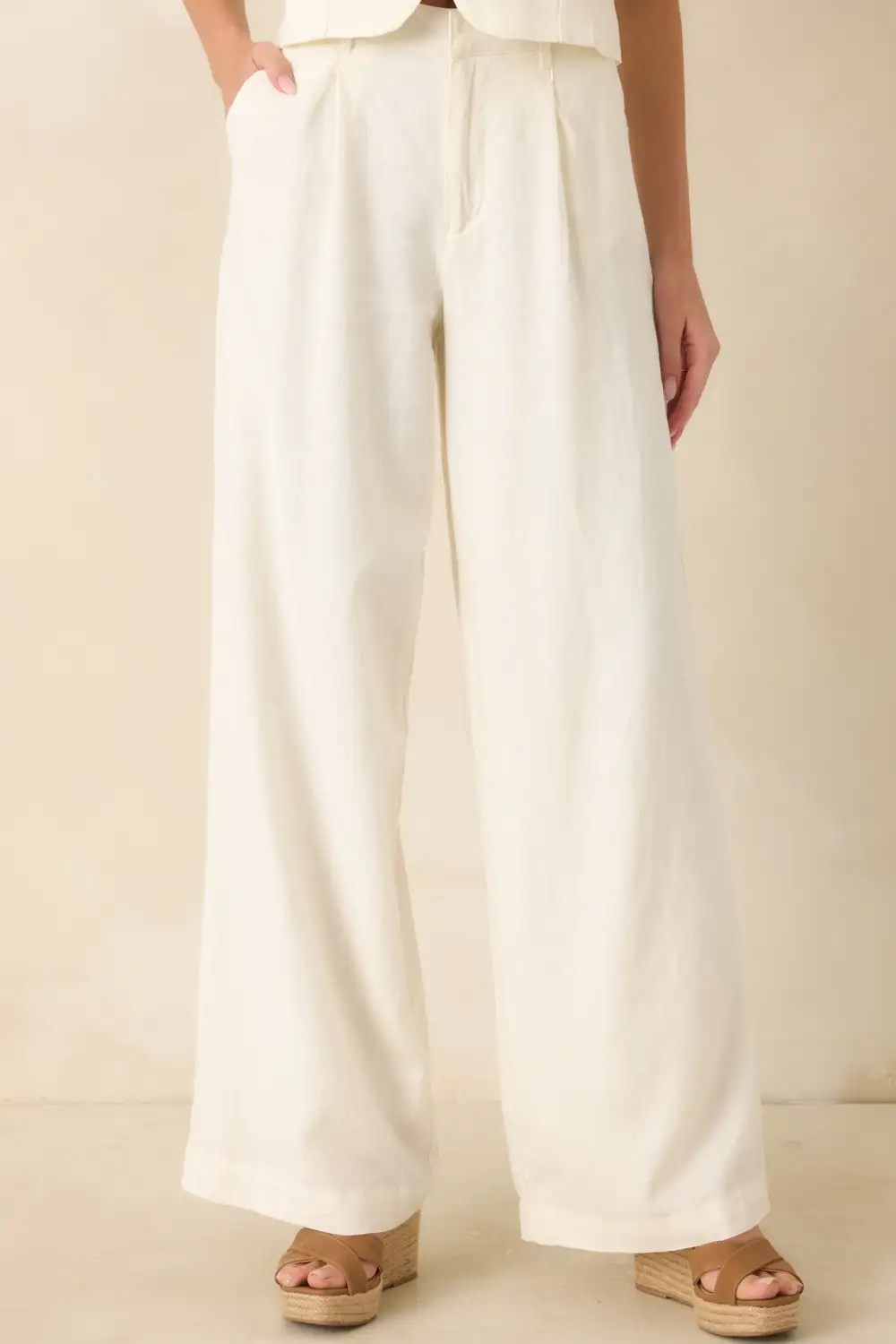 Classic Linen Wide Leg Pants