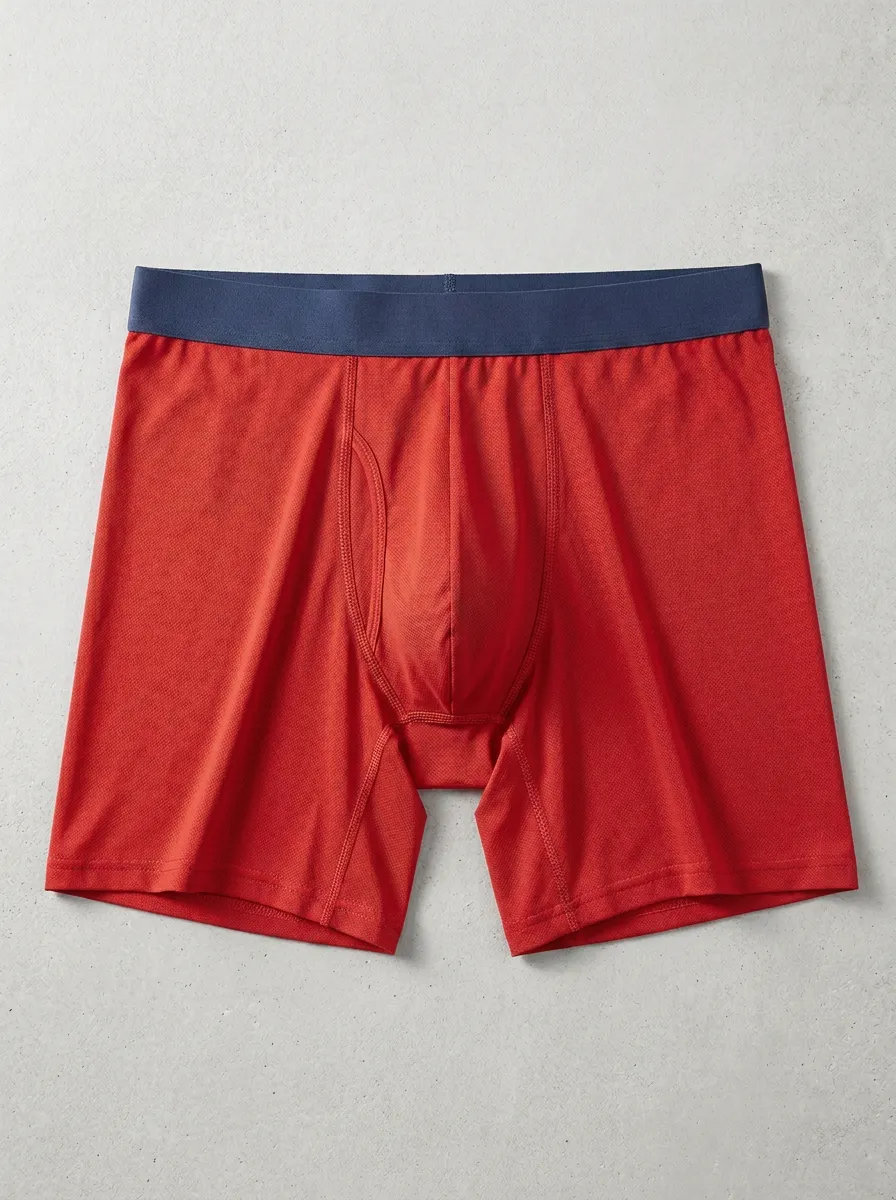 Men's Athletic Performance Grey Printed Boxer Briefs