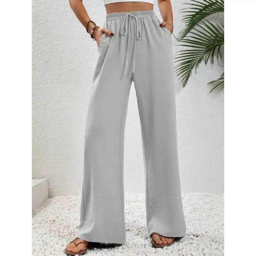 Easy Wide Leg Drawstring Pants