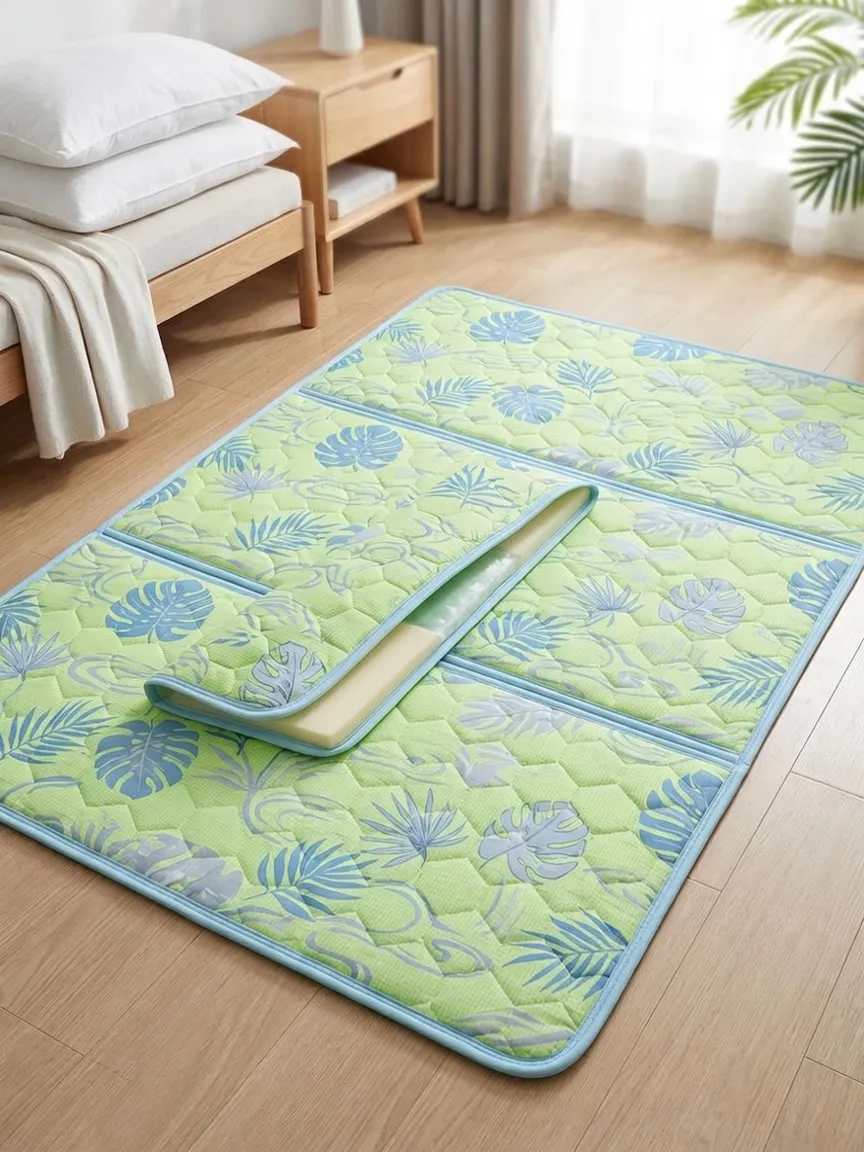 Tropical Leaf Print Cooling Mat