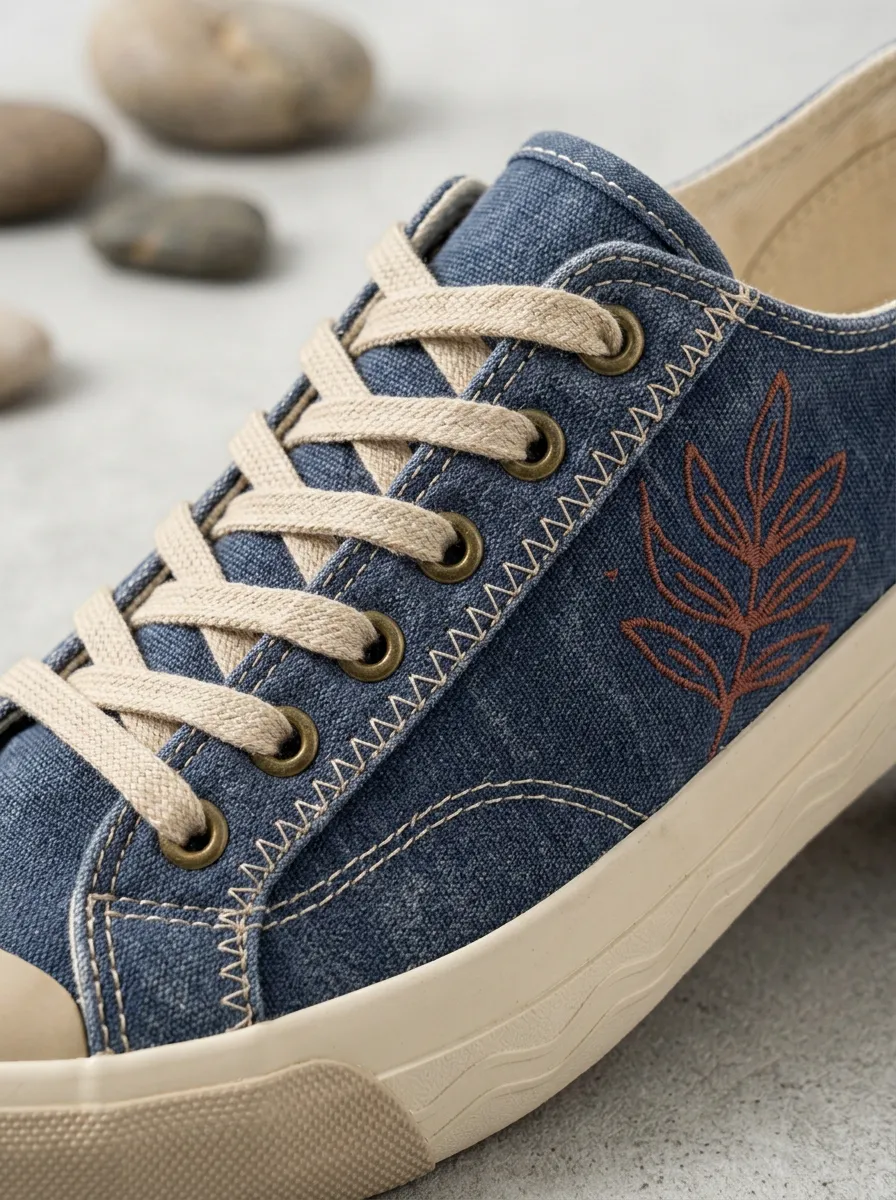 Modern Botanical Minimalist Fit Men's Canvas Shoes
