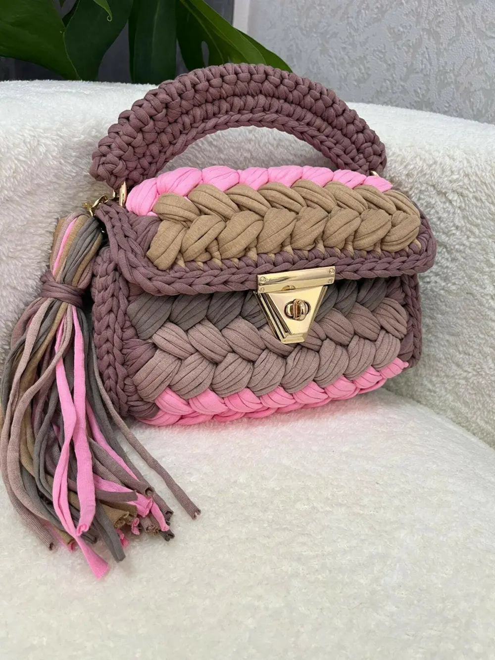 Contemporary Crochet Shoulder Bag