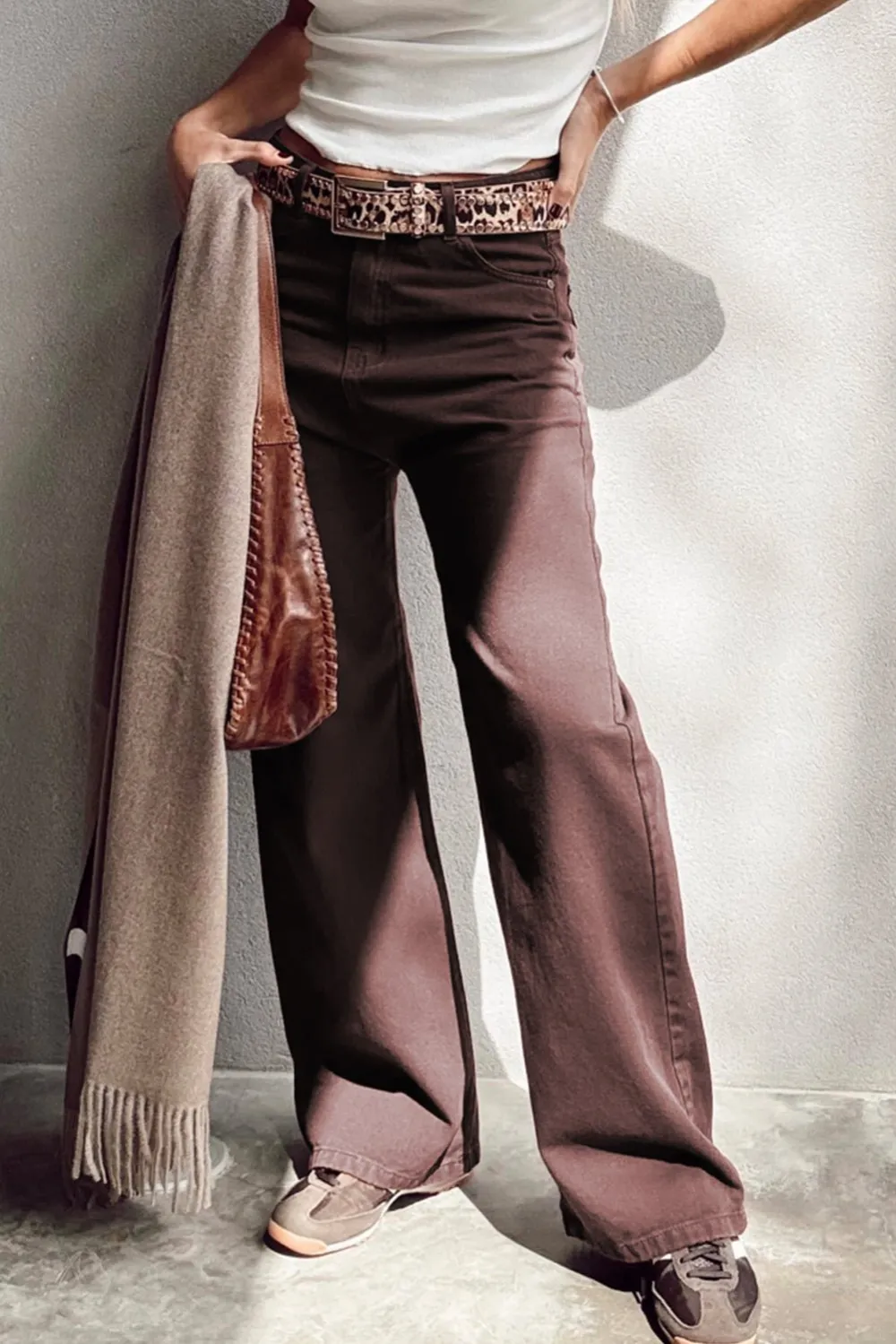 High Waist Relaxed Fit Casual Jeans