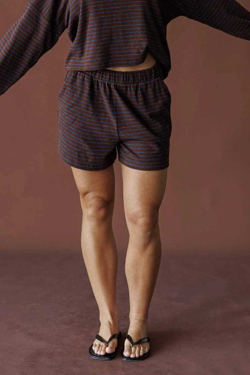 Modern Cotton Striped Casual Shorts