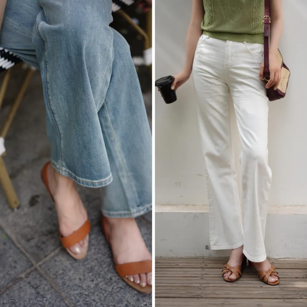 Textured Market Straight Denim Jeans