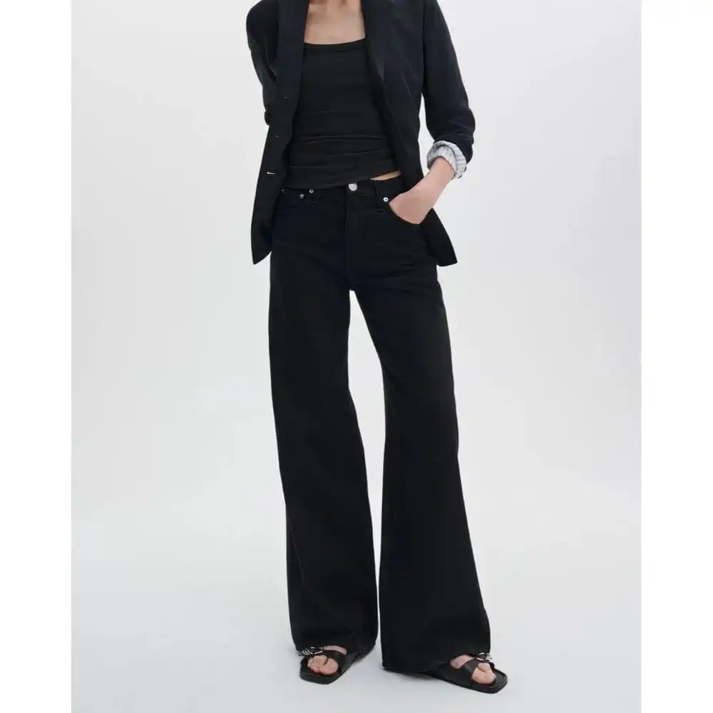 Classic Wide-Leg Mid-Rise Women's Jeans