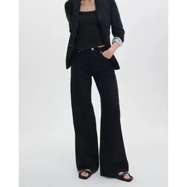 Classic Wide-Leg Mid-Rise Women's Jeans