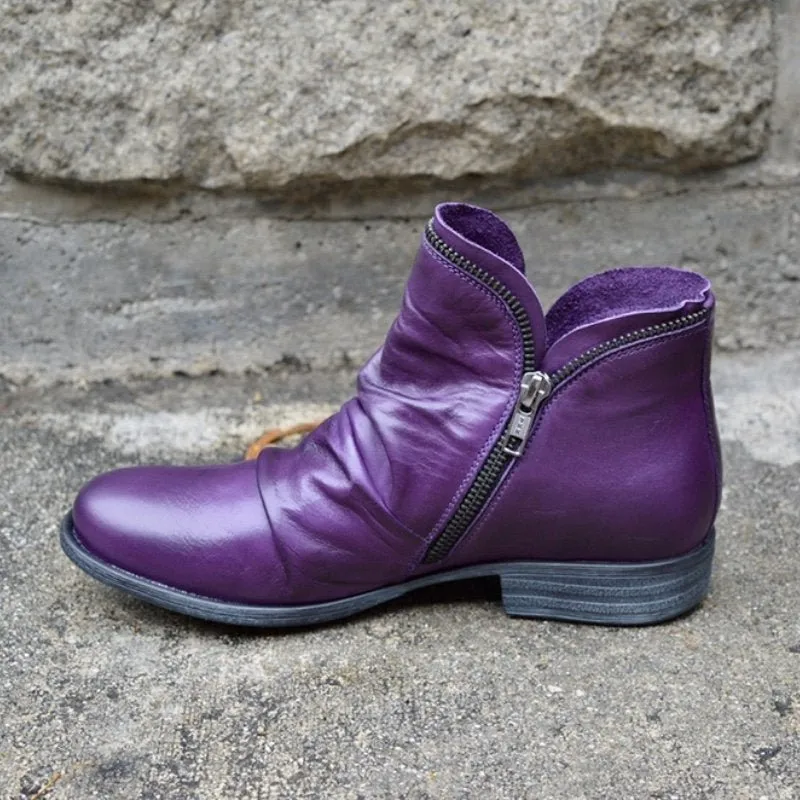  Side Zipper Ankle Boots Apparel