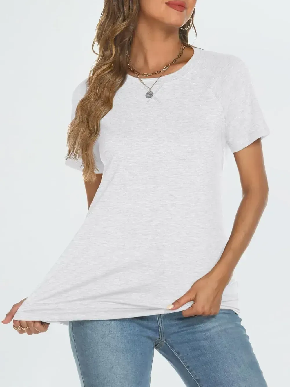 AUTOMET T Shirts Short Sleeve Crewneck Tees for Women Trendy Lightweight Soft Casual Summer Tops Clothes 2024
