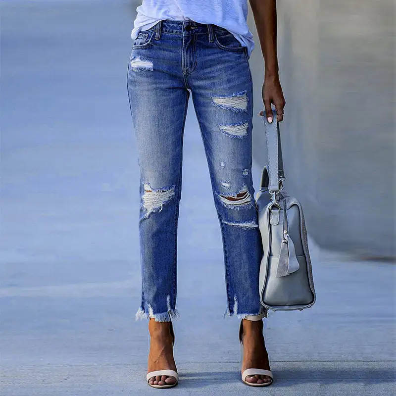 Women's Slim Fit Distressed Jeans