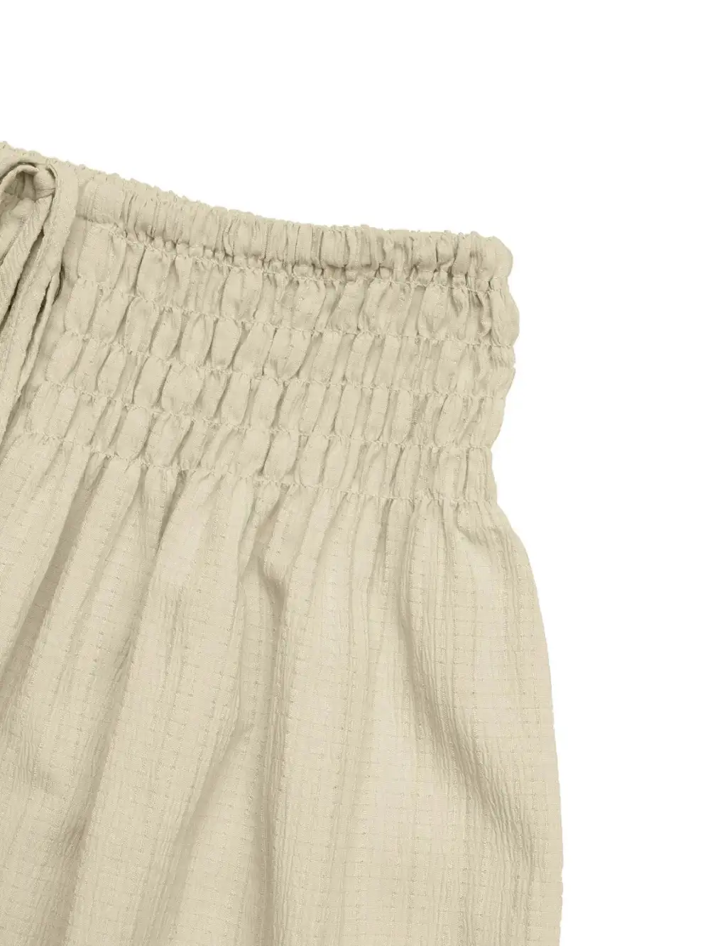 Button Front Smocked Skirt