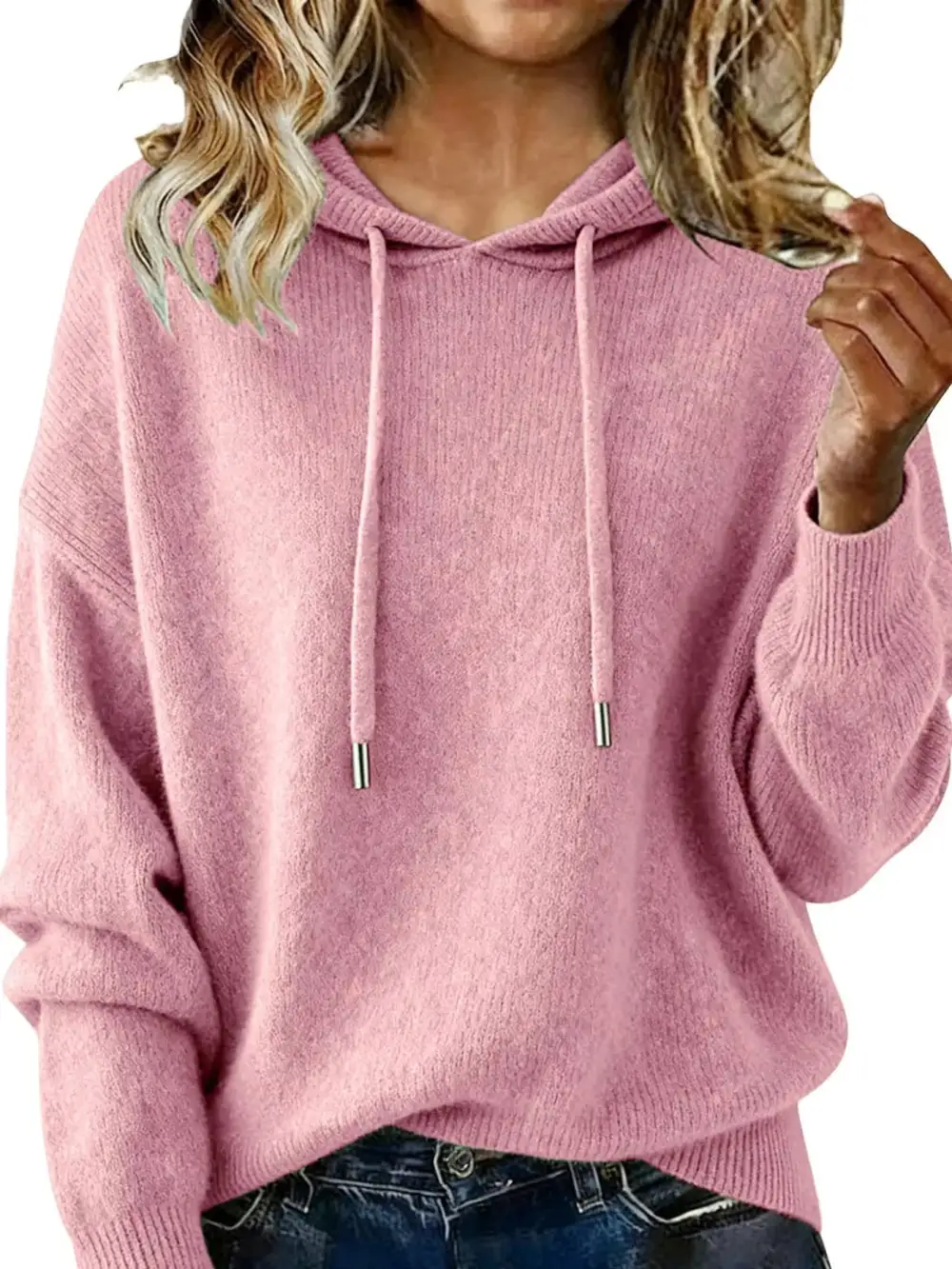 Modern Drawstring Long Sleeve Sweater